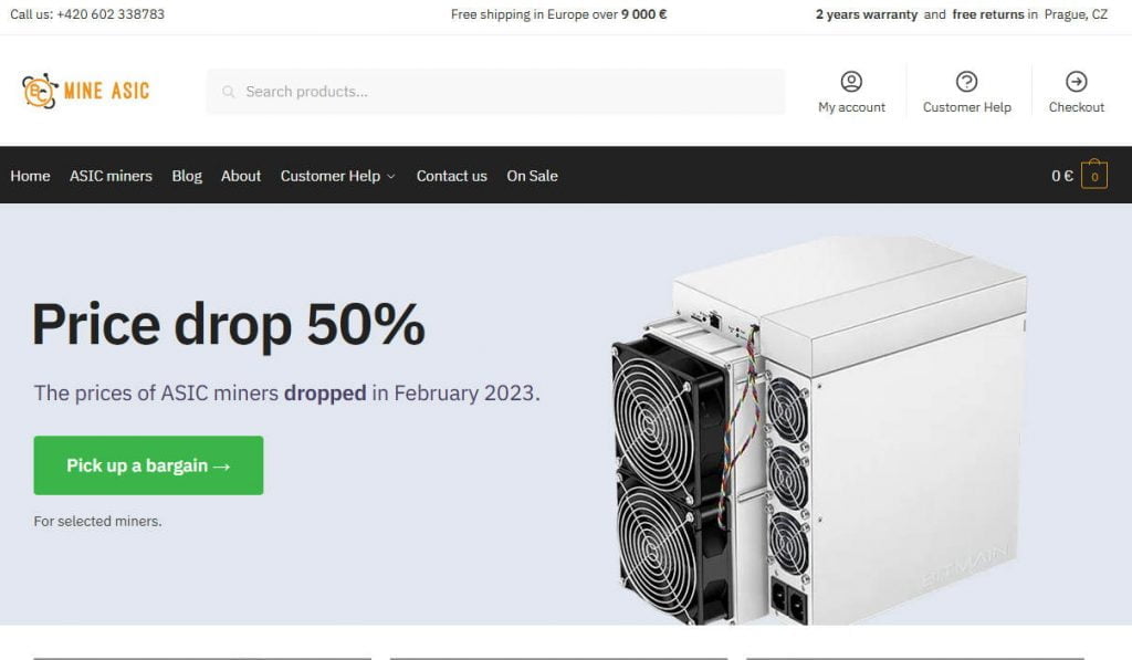 MineAsic crypto asic mining website